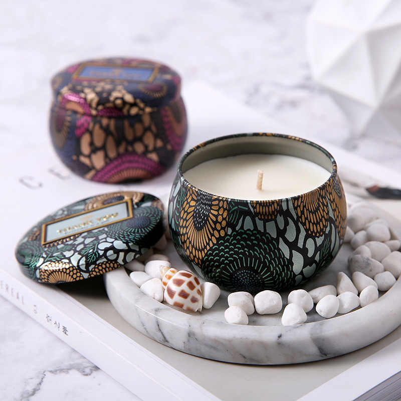 Luxury Tropical Glass Jar Scented Candle