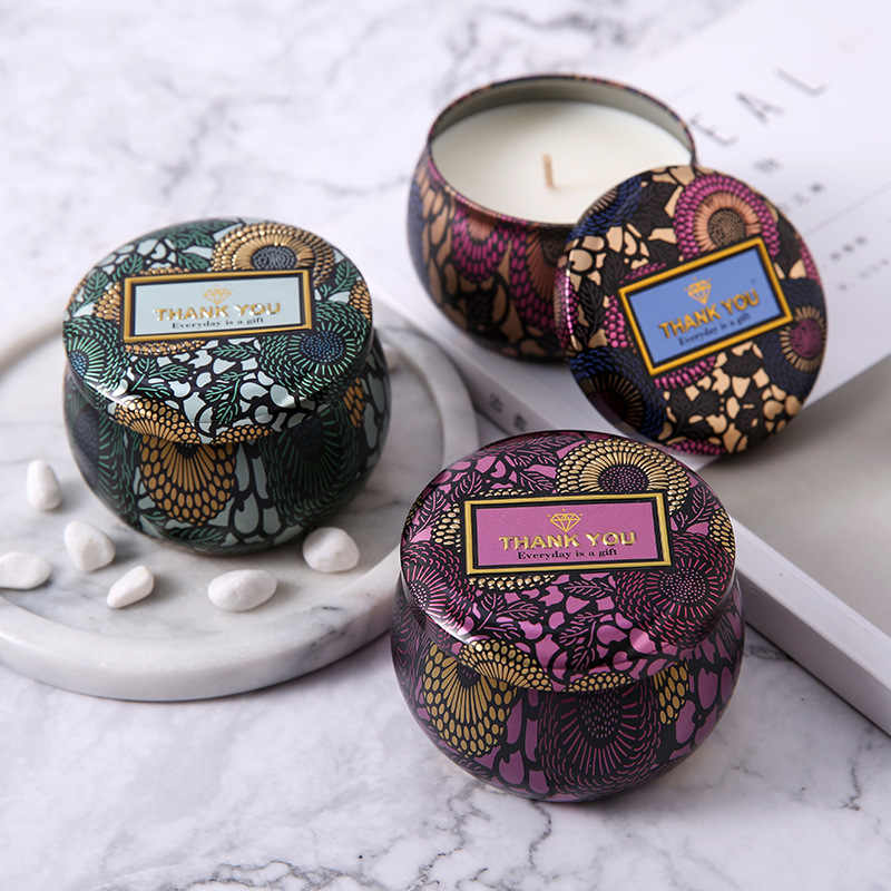 Luxury Tropical Glass Jar Scented Candle