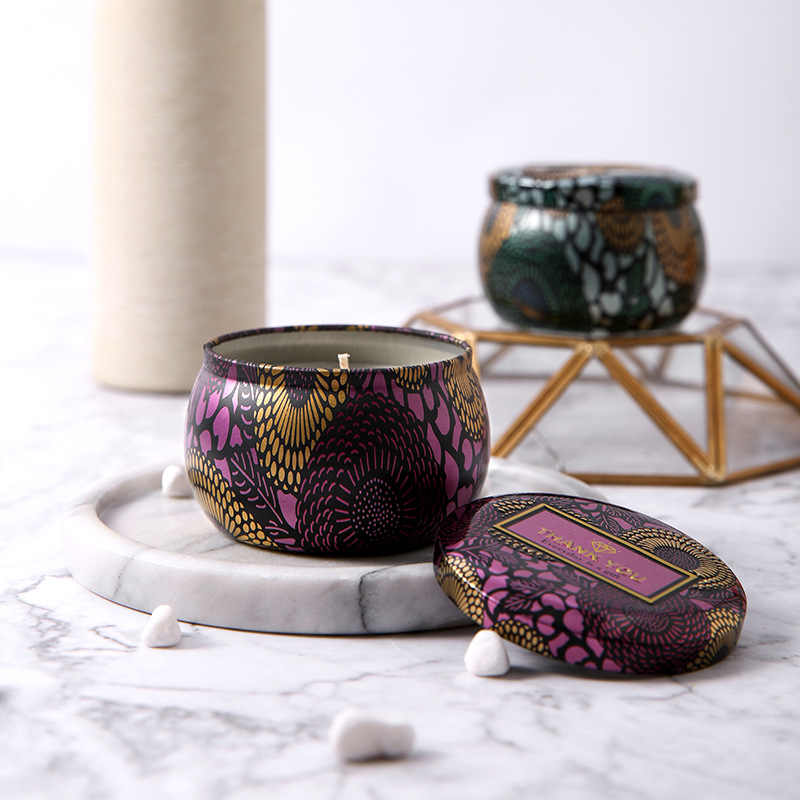 Luxury Tropical Glass Jar Scented Candle